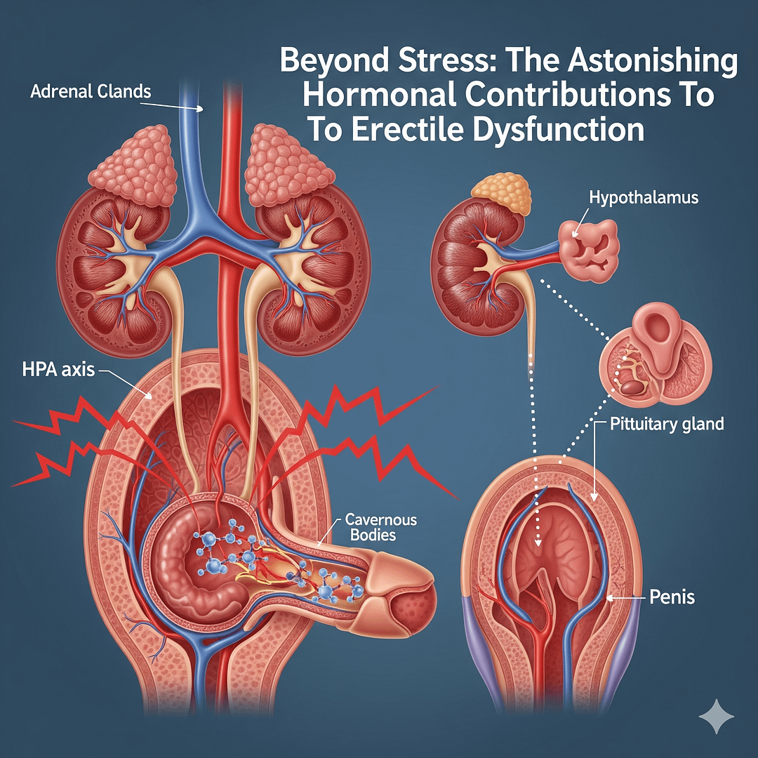 Read more about the article Beyond Stress: The Astonishing Hormonal Contributions To Erectile Dysfunction