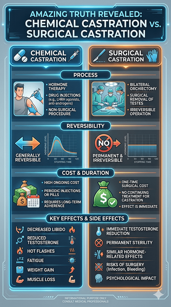 chemical castration vs surgical castration