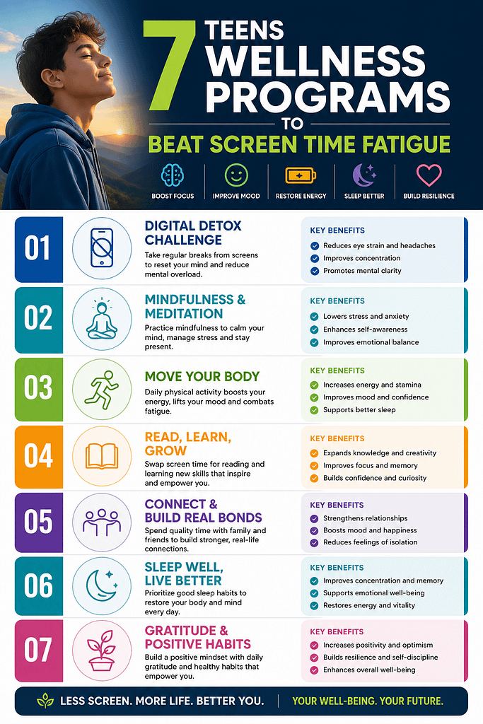 Teens Wellness Programs To Beat Screen Time Fatigue 